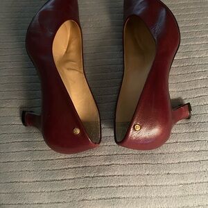 Etienne Aigner Deep Red Leather Heels